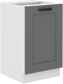 Dolná kuchynská skrinka Lucid 50 ZL 1F BB (korpus: biela + front: mdf dustgrey). Akcia -6%. Vlastná spoľahlivá doprava až k Vám domov. 1134718