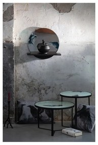 Kovový odkladací stolík so sklenenou doskou BePureHome Fly, ⌀ 45 cm