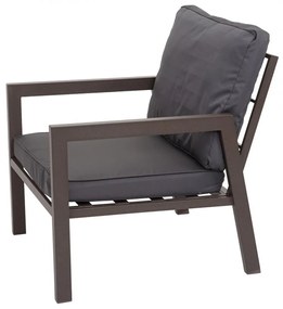 Záhradná súprava 2 kresiel, lavice a stolíka HWC-L64 - sivý poťah