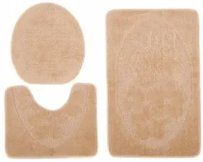 Sada kúpeľňových koberčekov MONO 1125 béžový 1422 3PC Motýľ