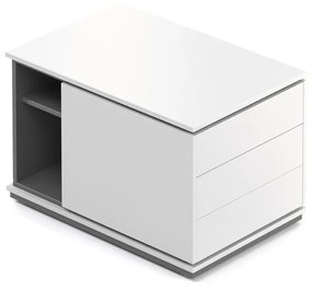 Kontajner Creator 90,4 x 53,6 cm, 2-modulový - pravý, antracit / biela