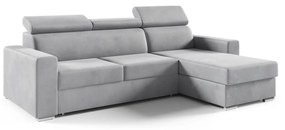 Rohová rozkladacia sedacia súprava ADELA Tmavo sivá I Pravá