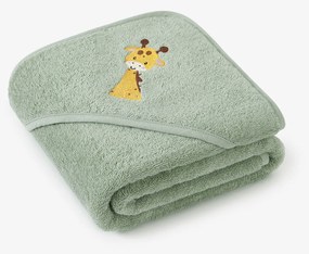 Goldea detská froté osuška s kapucňou - žirafa na šalvii 100 x 100 cm
