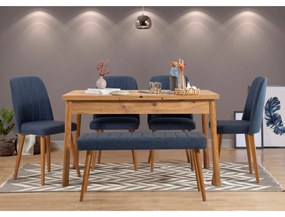 Jedálenský set Santiago dub/tmavomodrý