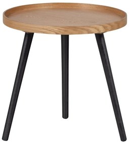 Odkladací stolík s doskou v jasanovom dekore WOOOD Mesa, ø 45 cm