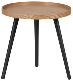 Odkladací stolík s doskou v jasanovom dekore WOOOD Mesa, ø 45 cm