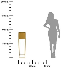 Stojan na kvety 90x24 cm zlatá