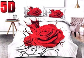 5D Obliečky Rose red Bavlna 7-dielna súprava
