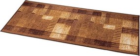Kusový behúň Patchwork hnedá 67 x 350 cm