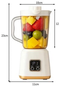 VERK Prenosný bezdrôtový mixér na USB nabíjanie HP-158 - biely