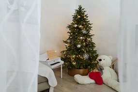 DECOLED Snehová vločka II, priemer 15 cm, strieborná