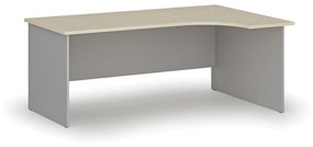 Kancelársky rohový pracovný stôl PRIMO GRAY, 1800 x 1200 mm, pravý, sivá/čerešňa