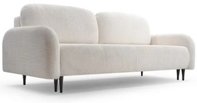 Rozkladacia čalúnená trojmiestna pohovka CLOUDY krémová