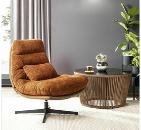 Otočné křeslo FELICIA skořicové