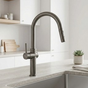 Rea Fresh High, kuchynská batéria vysoká s výsuvným výtokom, grafitová, REA-B7202