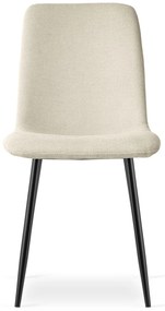 Jedálenská zostava 1 + 4, stôl CITY 110x75 cm dub artisan + krémová jedálenská stolička RIFT s čiernymi nohami