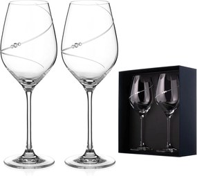 Diamante poháre na biele víno Silhouette City s kryštálmi Swarovski 360ml 2KS