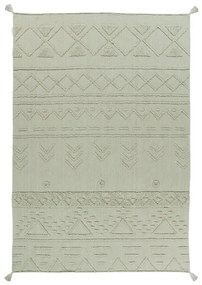Svetlozelený prateľný ručne tkaný bavlnený koberec 170x240 cm Tribu Olive – Lorena Canals