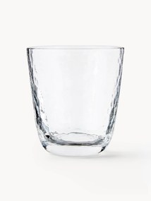 Ručne fúkané poháre na vodu's nerovným povrchom Hammered, 4 ks