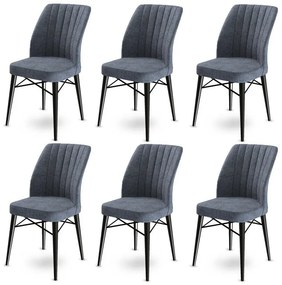 Súprava jedálenských stoličiek Flex Fume, 6 ks