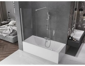 Mexen Velar, 2-krídlová posuvná vaňová zástena 160 x 150 cm, 8mm číre sklo, chrómový profil, 896-160-000-01-01