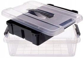 Organizér, úložný box 2v1, multifunkčný, sivý STORMAX - 6l, 35 x 23 x 11 cm