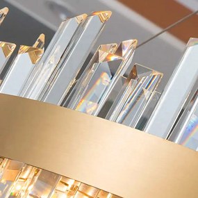 Toolight Toolight, LED krištáľové stropné svietidlo 60cm, APP1515-CP60, zlatá matná, OSW-03263