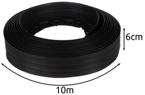 Flexibilný záhradný okraj 10 m s 20 kolíkmi Výška: 100 cm