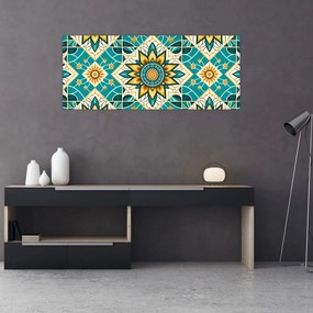 Obraz - Tyrkysový vzor (120x50 cm)