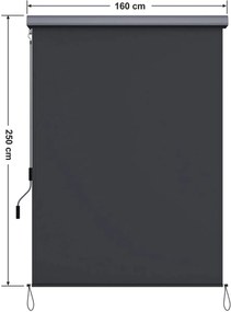 Vertikálna markíza Orrine 250x160 cm sivá