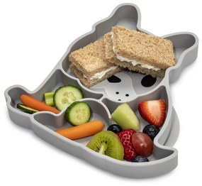 Silikónový delený tanierik s prísavkou - buldoček