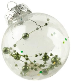 DECOLED Súprava ozdôb, d. 7 cm, tmavozelená