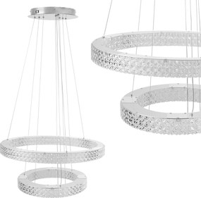 Toolight Toolight, LED stropné svietidlo 60cm, 64W, 4000K, 5000lm, MS007-CP, chrómová, OSW-09617