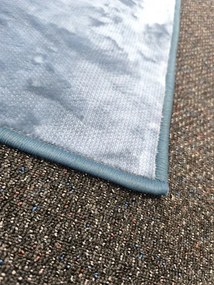 Kúpeľňový koberček Miami Viscose modrý - Výpredaj