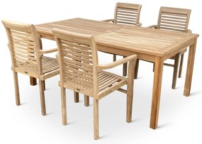 Záhradný teakový set 1+4 pre 4 osoby Garden IV.