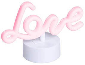 Neónová stolná lampa červená Love vrátane LED - Liebe