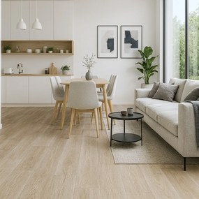 Gerflor, PVC podlaha - lino Flexar Nerok 2245 Newport Natural, na mieru, šíře 2m,4m, hnedá, bez podkladu, chodba / predsieň
