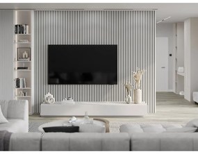 Mexen Lam-F, akustické stenové lamely 275 × 31,5 cm, filc 6 mm, biela matná, S105-275317-2812-051