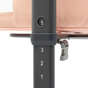 Baby Mix Prístavná postieľka Rose lososová, 84 x 80 x 52 cm