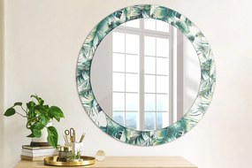 Okrúhle ozdobné zrkadlo Listy fi 70 cm