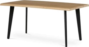 Jedálenský stôl HT-F4416 OAK divoký dub / čierny