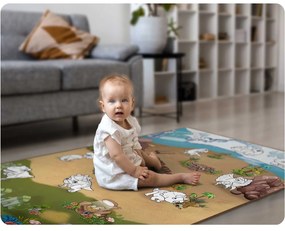 Rolovaná penová podložka na vyfarbovanie 120 x 90 x 0,3 cm Ricokids RK-344