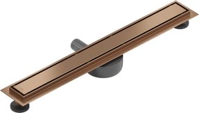 Mexen Flat 360° M13 sprchový žľab 2v1, 70 cm, medená matná, 1C10070-40