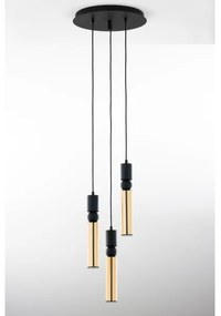 Jupiter 2016 - Luster na lanku ALAS 3xGU10/10W/230V zlatá/čierna