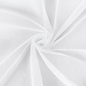 Biela záclona s perleťovo vytkávanou bordúrou zámocký vzor do oblúčka ZAC-028 výška 300 cm Šitie na mieru