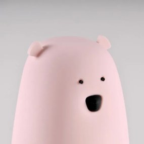 LED RGB Detská dotyková lampička BEAR LED/0,8W/5V ružová + USB