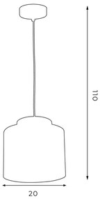 Luster na lanku HAVARD 1xE27/60W/230V čierna/mosadz