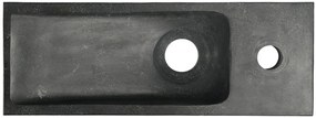 Sapho Sapho, BLOK kamenné umývadlo 38x8x14 cm, čierny Antracit, 2401-31