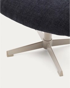 Tmavomodrá ženilková podnožka Teryl – Kave Home