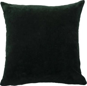 Zelený zamatový vankúš s dekorom kvetín a kakadu Cockatoo - 45*45*17cm